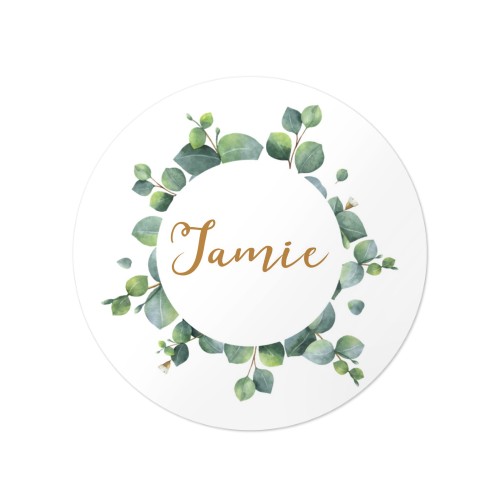 Gift wrapping stickers Round Large - set of 24