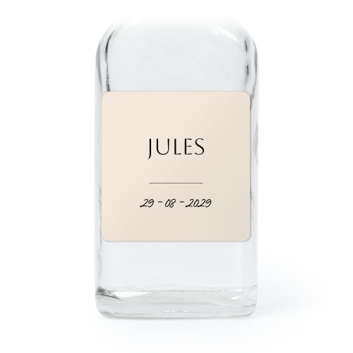 Mini bottles with square stickers – Set of 12