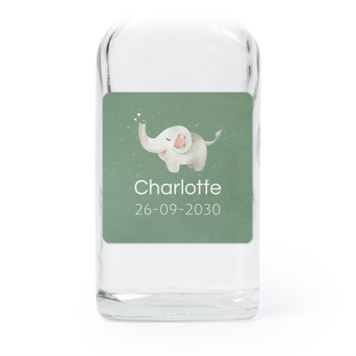 Mini bottles with square stickers – Set of 12