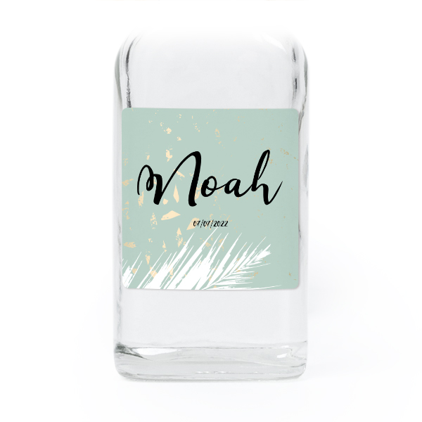 Mini flasker med firkantede klistermerker- 12 stk