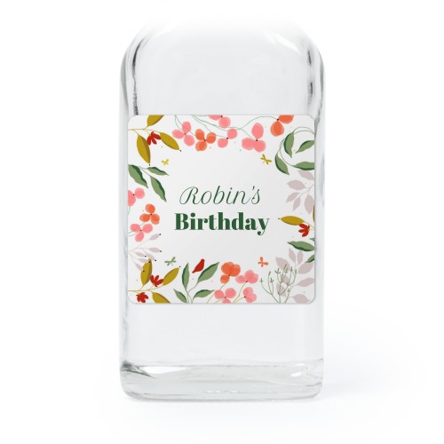 SmĂ„ glasflaskor med fyrkantiga klistermĂ€rken â 12 st SmĂ„ glasflaskor med fyrkantiga klistermĂ€rken â 12 st