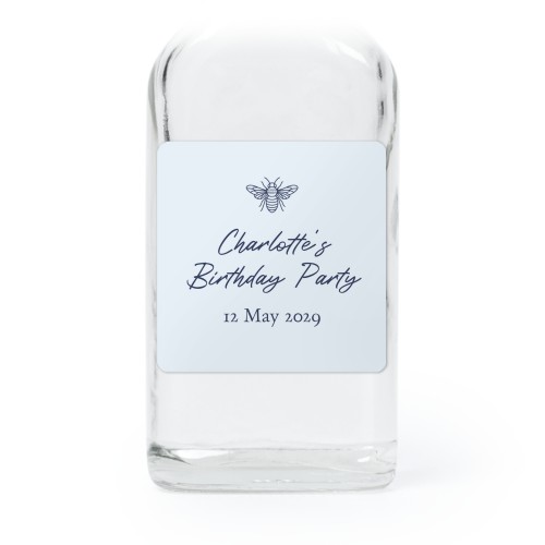 Mini bottles with square stickers – Set of 12