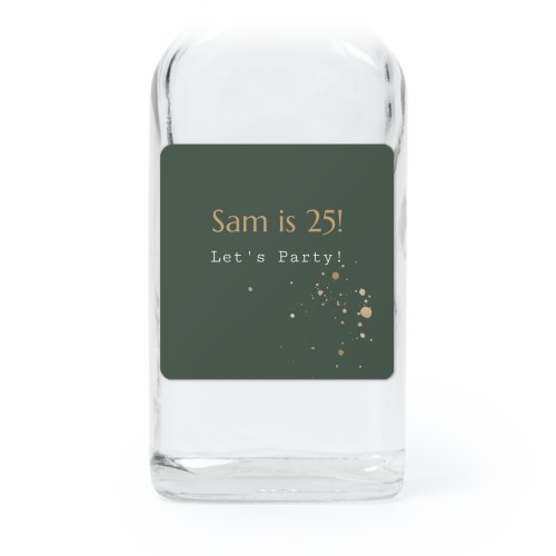 Mini flesjes met vierkante sticker - set van 12