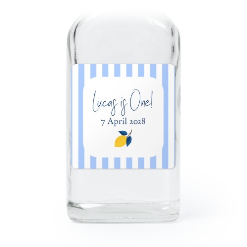 Mini bottles with square stickers – Set of 12 Mini bottles with square stickers – Set of 12