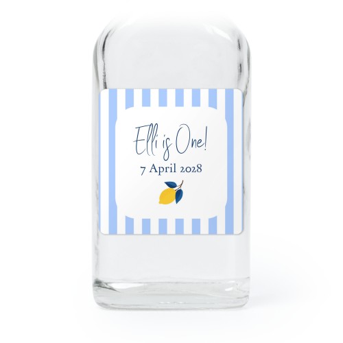 Mini bottles with square stickers – Set of 12