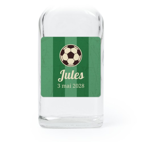 Fiole en verre transparent avec autocollant carré - Lot de 12