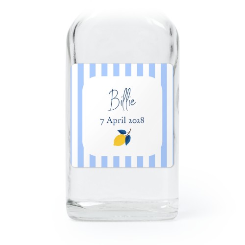 Mini bottles with square stickers – Set of 12