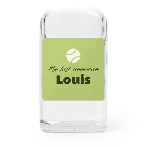 Mini bottles with square stickers – Set of 12