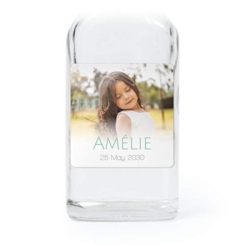 Mini flesjes met vierkante sticker - set van 12