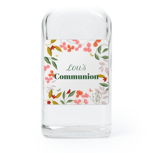 Mini flasker med firkantede klistermærker – 12 stk