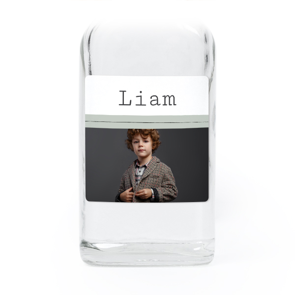 Mini bottles with square stickers – Set of 12 Mini bottles with square stickers – Set of 12