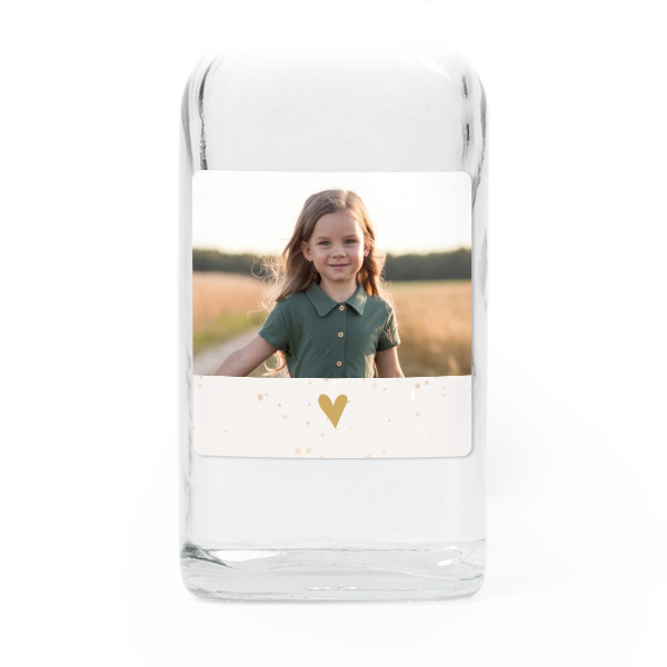 Mini-Flaschen mit Sticker Quadratisch - 12 Stk. 