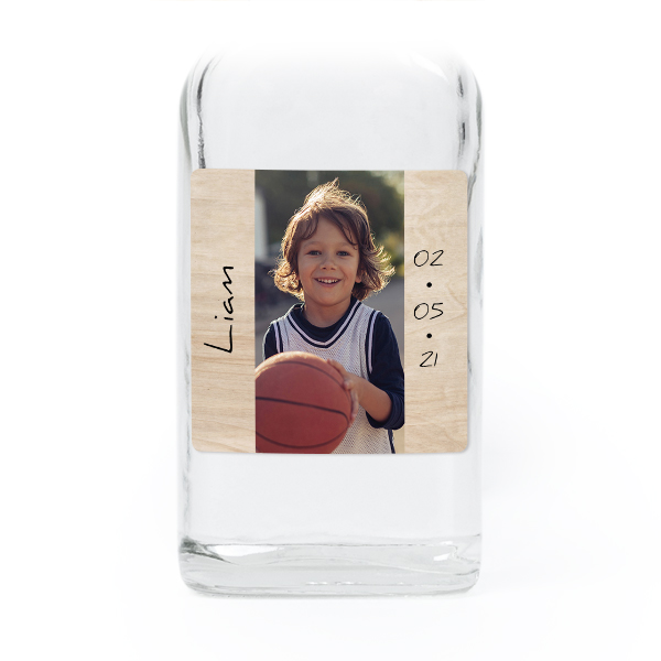 Mini-Flaschen mit Sticker Quadratisch - 12 Stk. 