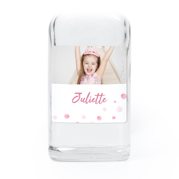 Mini flesjes met vierkante sticker - set van 12 Mini flesjes met vierkante sticker - set van 12