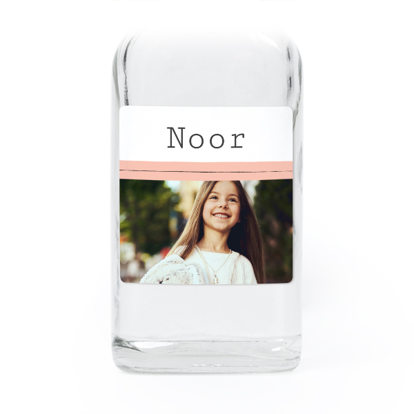 Mini flesjes met vierkante sticker - set van 12