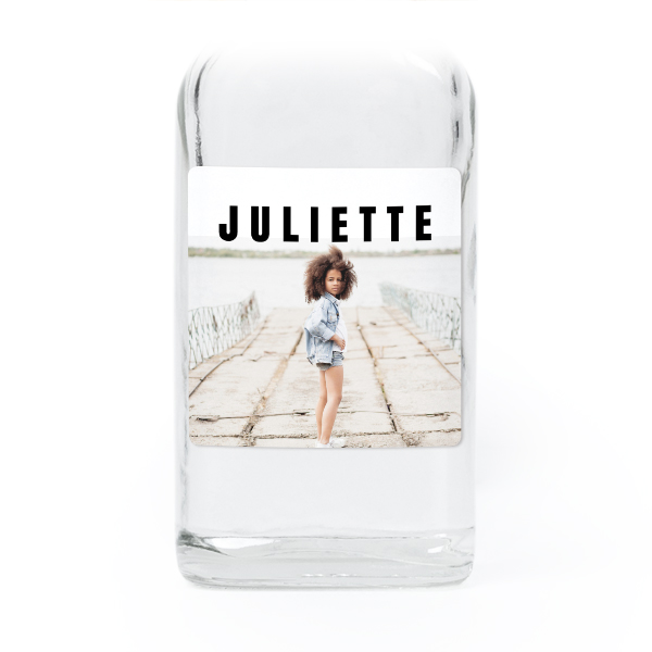 Mini bottles with square stickers – Set of 12