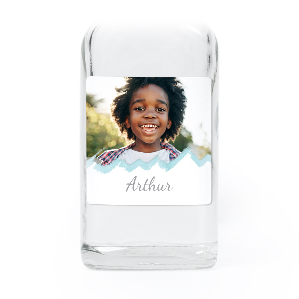 Mini bottles with square stickers – Set of 12 Mini bottles with square stickers – Set of 12