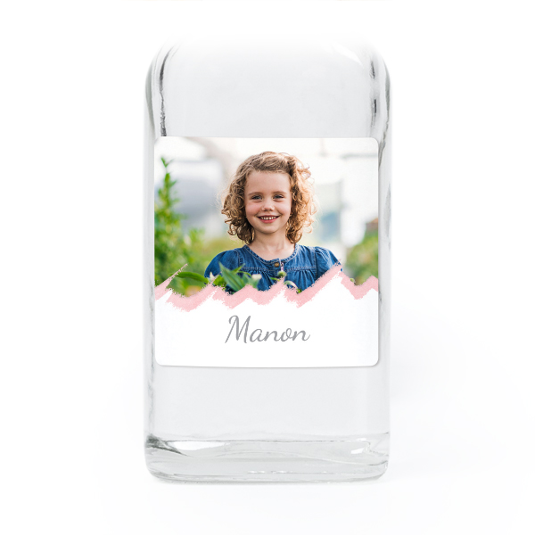 Mini bottles with square stickers – Set of 12