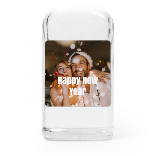 Mini flesjes met vierkante sticker - set van 12