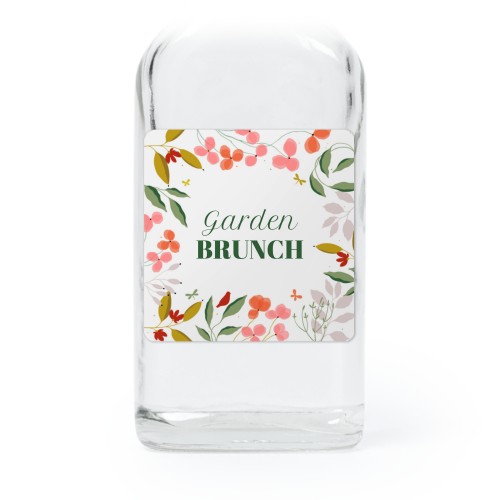 Mini flasker med firkantede klistermerker- 12 stk