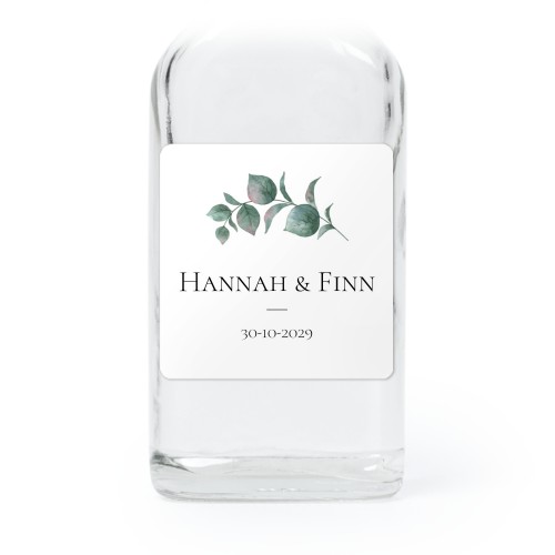 SmĂ„ glasflaskor med fyrkantiga klistermĂ€rken â 12 st SmĂ„ glasflaskor med fyrkantiga klistermĂ€rken â 12 st