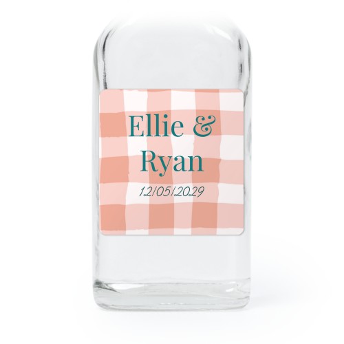 Fiole en verre transparent avec autocollant carré - Lot de 12 Fiole en verre transparent avec autocollant carré - Lot de 12