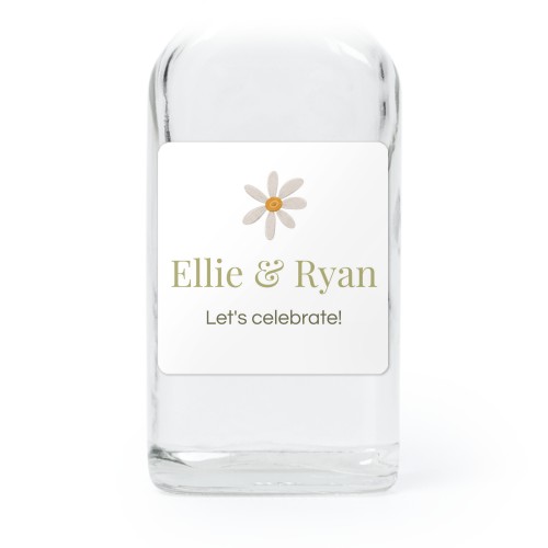 Mini bottles with square stickers – Set of 12