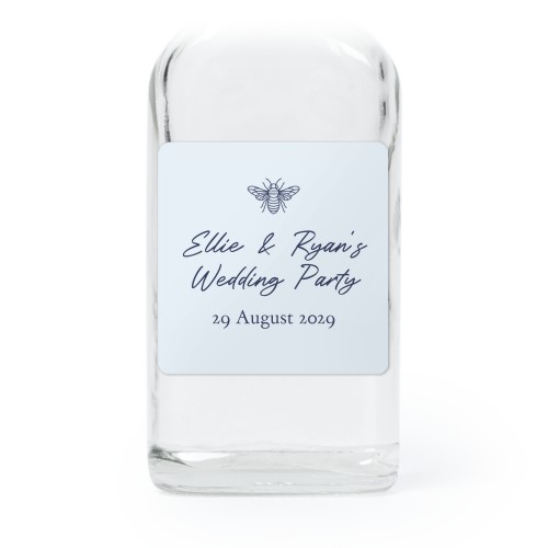 Mini flasker med firkantede klistermerker- 12 stk