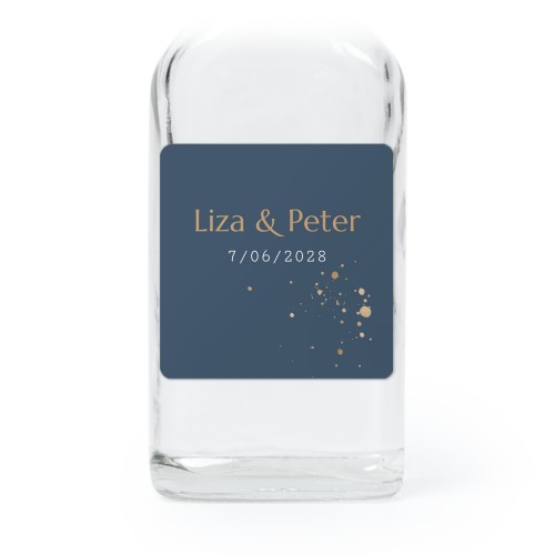 Mini bottles with square stickers – Set of 12 Mini bottles with square stickers – Set of 12