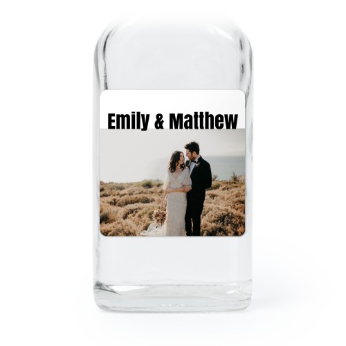 Mini bottles with square stickers – Set of 12