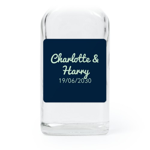 Mini bottles with square stickers – Set of 12
