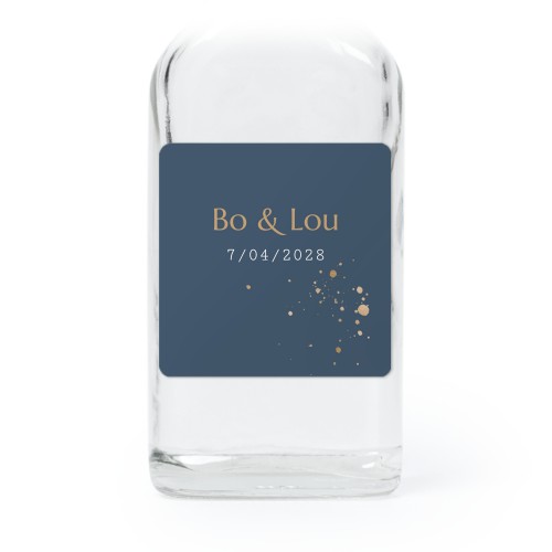 Mini bottles with square stickers – Set of 12