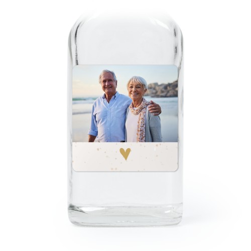Fiole en verre transparent avec autocollant carré - Lot de 12 Fiole en verre transparent avec autocollant carré - Lot de 12