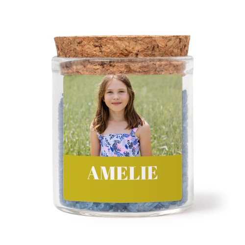 Bokaaltjes met vierkante stickers en blauw badzout (set van 12)