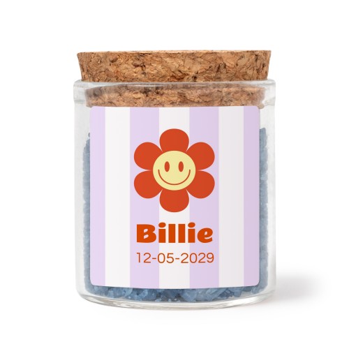 Bokaaltjes met vierkante stickers en blauw badzout (set van 12)