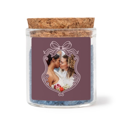 Mini bocal avec stickers carrés et sel de bain bleu (lot de 12)