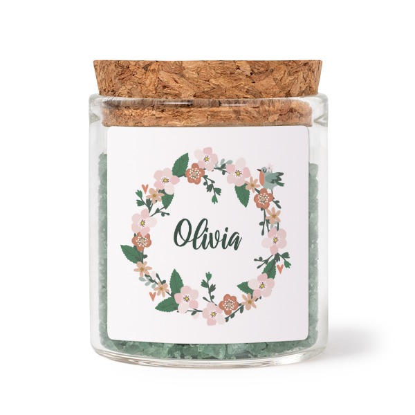 Flower Wreath Birds - Text Only