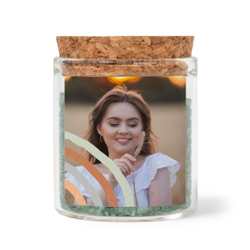 Bokaaltjes met vierkante stickers en groen badzout (set van 12)