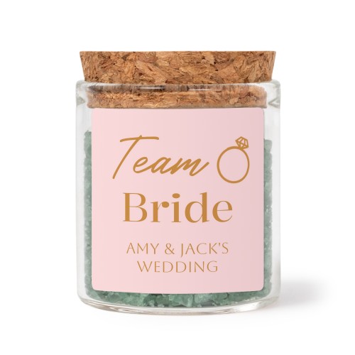 Bokaaltjes met vierkante stickers en groen badzout (set van 12)