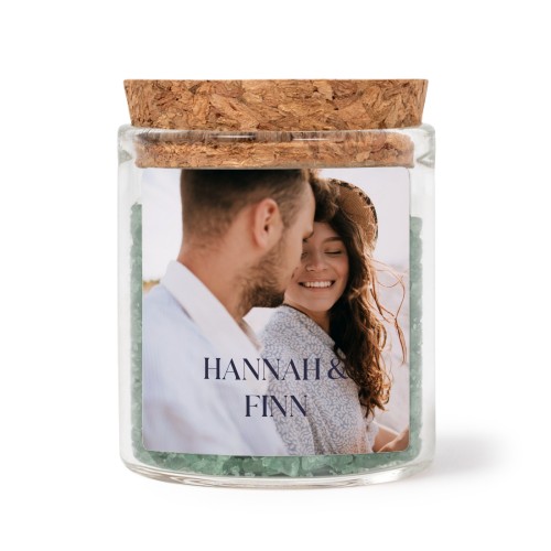 Bokaaltjes met vierkante stickers en groen badzout (set van 12)