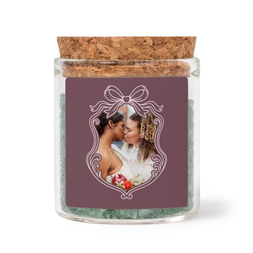 Mini bocal avec stickers carré et sel de bain vert (lot de 12)