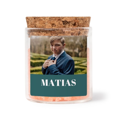 Lasipurkit neliö tarroilla ja vaaleanpunaisella kylpysuolalla - 12 kpl