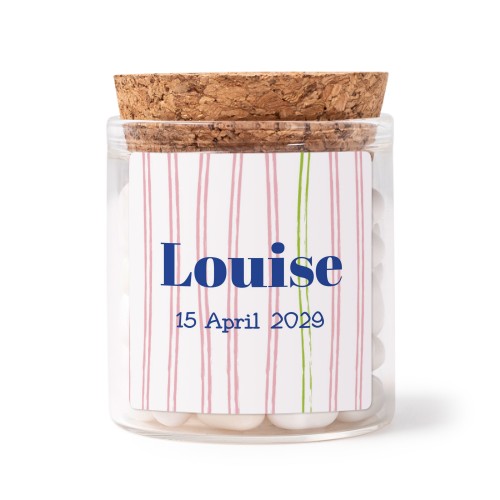 Bokaaltjes met sticker Vierkant (Set van 12)