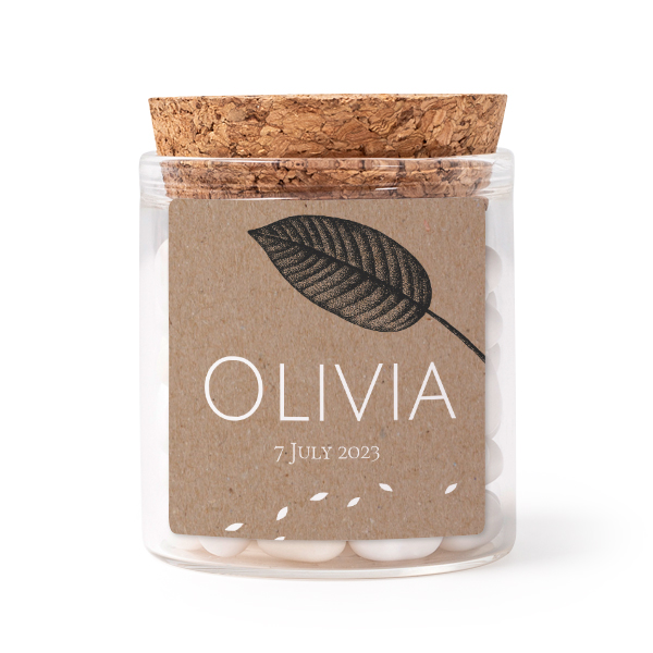 Glasskrukker med klistremerker Kvadratisk - 12 stk Glasskrukker med klistremerker Kvadratisk - 12 stk