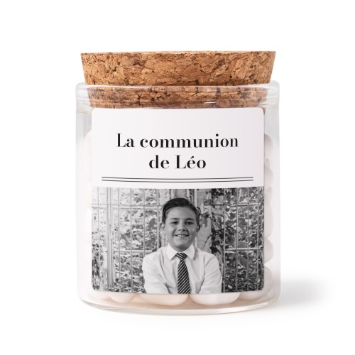 Mini bocal avec stickers Carrés (lot de 12)