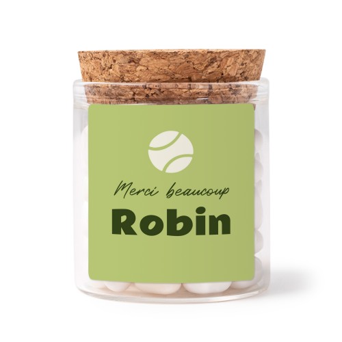 Mini bocal avec stickers Carrés (lot de 12)