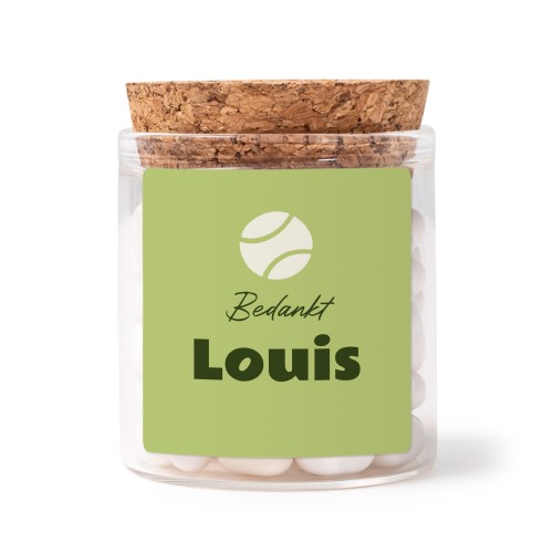 Snoeppot met sticker Vierkant - Set van 12 Snoeppot met sticker Vierkant - Set van 12