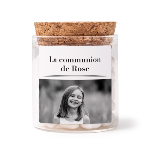 Mini bocal avec stickers Carrés (lot de 12)