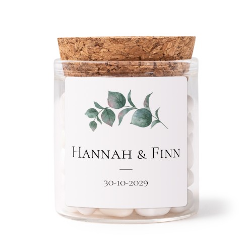 Mini bocal avec stickers Carrés (lot de 12)