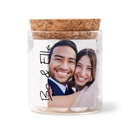 Mini bocal avec stickers Carrés (lot de 12)